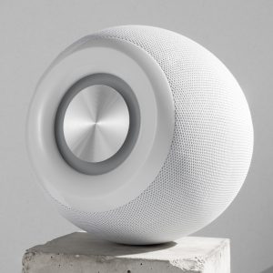 White sleek bluetooth speaker